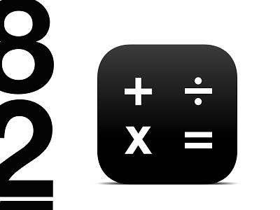 Daily UI #005 app black calculator clean icon modernism numbers simple white