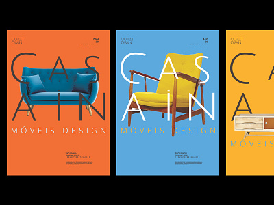 Outlet Casain blue brand furniture orange poster proposal type typography yellow