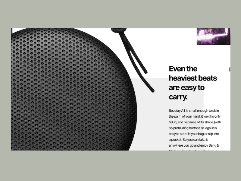 Beoplay A1 - Concept