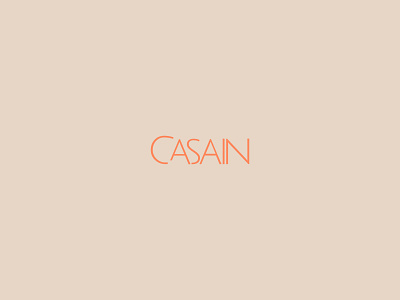Casain brand brand identity branding branding design concept furniture logo minimalism orange organic typography