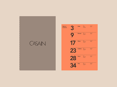 Casain branding concept design furniture identity logo minimalism typography