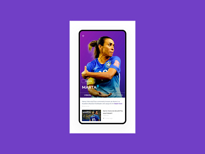Arena app concept influencer interaction mobile purple soccer sports ui uiux