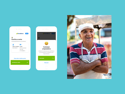 Paraná Banco app blue brazil design interaction mobile ui ux