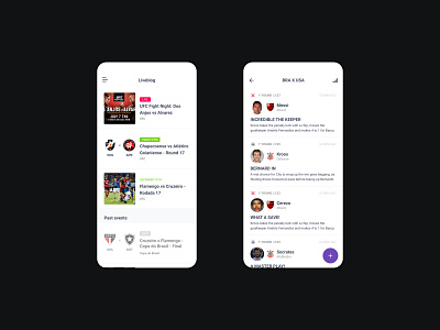 Arena.im app branding broadcasting design interaction live mobile react native sports ui ux