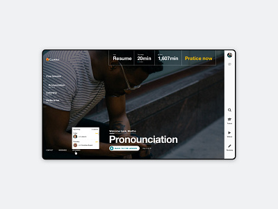 Cambly branding concept course dashboard design english interaction student typography ui ux