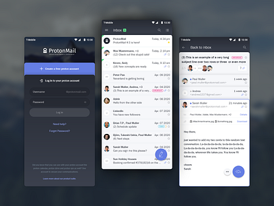 ProtonMail Android App android app design email inbox mail mobile proton protonmail switzerland ui ux