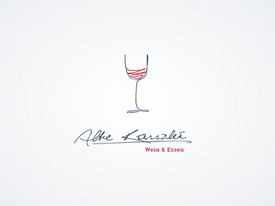 Alte Kanzlei Logo bar branding drinks fine dining food gourmet handwritten logo restaurant scribble wein wine wine glass