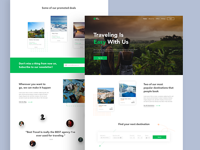 Travel Agency Homepage Concept app clean ui concept dailyui design interface simple clean interface ui web website