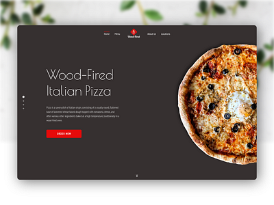 Simple Pizza Landing Page app clean ui dailyui design interface simple clean interface ui ux web website