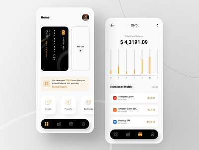 Banking App app app ui banking clean ui design finance interface mobile mobileapp mobileui simple clean interface ui