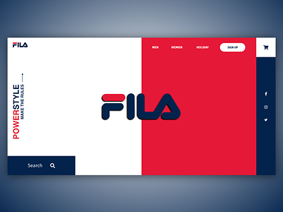 Fila page redesign concept