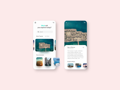 Explore Europe - Mobile App Concept app design ui