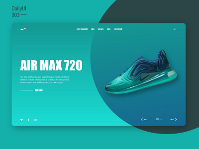 Air Max 720 Landing Page Concept - DailyUI002