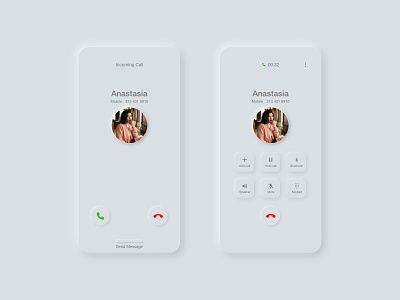 Samsung Call Screen - Neumorphism Redisgn