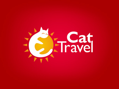 Catravel branding design logo vector