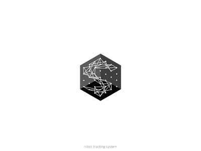 Robot trecking system branding design logo vector