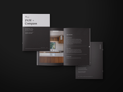 Compass PNW Brand Guide brand identity editorial print design real estate agency