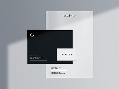 Grandview Luxury Rowhomes Branding brand identity logo luxury print design real estate