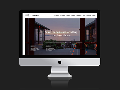 VDB | Compass Website lifestyle logo luxury real estate web design