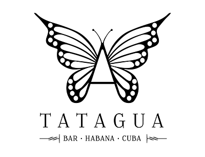 Tatagua Bar a letter logo bar branding butterfly cuba habana restaurant tales