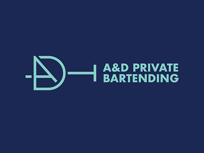 A&D Private Bartending bar bars bartender bartending branding cup drinks glass logo mixology private party