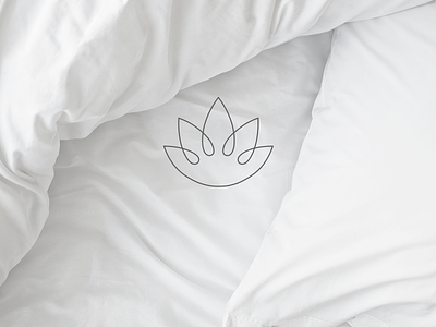 Bedding products logo cushion linework logo monoweight