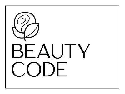 Rose bw code identity logo monoweight rose