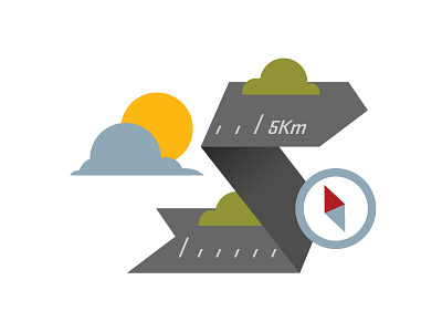 Routes icon illustration vector