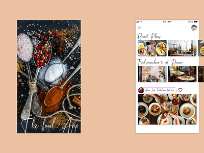 The Food App adobe adobexd adobexduikit design ui ux