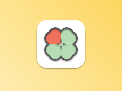 Clover Icon app design flat icon illustration logo ux vector