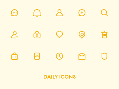 Daily Icons app design flat icon illustrator ios logo mobile ui vector web website