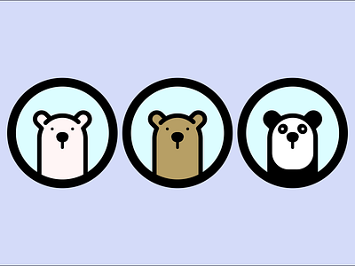 We Bare Bears design flat icon illustration illustrator vector