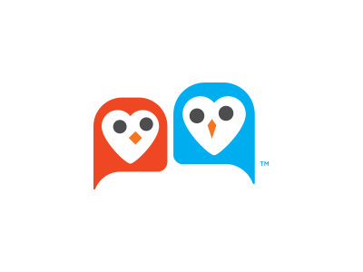 Owls bird branding bubble couple date dating hearts logo love marks matchmaking owl owls speech