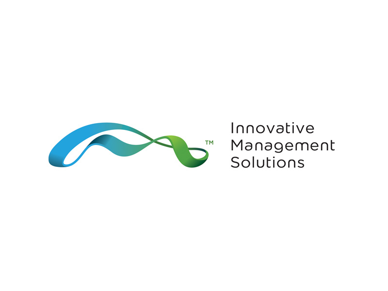 Innovative Management Solutions branding road identity corporate logo icon colorful pr management finance ribbon mobius monogram i m s gradient design designer path