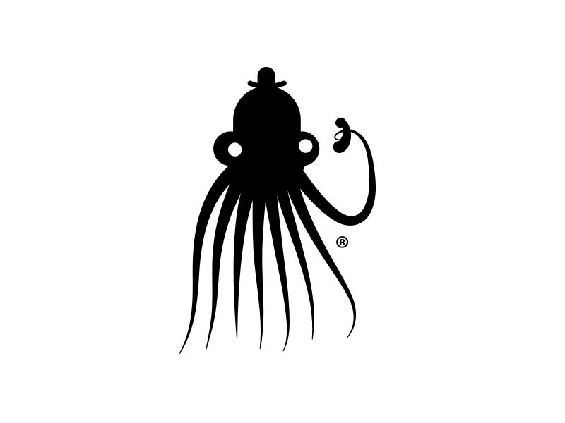 Octopus Logo Process animated branding business gif hat identity logo octopus phone weird