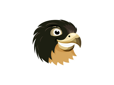 Falcon Mascot bird character falcon head identity illustration logo mascot smile vector