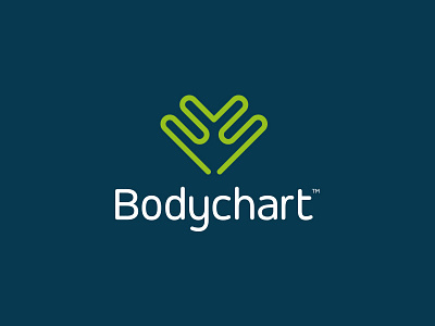 Bodychart b body chart data exercise graph health heart identity leaf logo oak