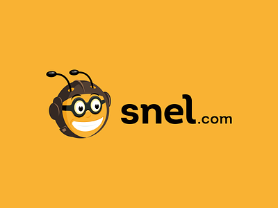 Snel Logo Design animal bee character fast flight identity illustration logo mascot pilot