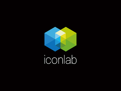 iconlab branding chemistry colorful cube hexagon icon lab light logo medical overlay symbol