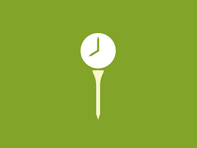 Tee Time Logo ball branding clock golf identity logo sport symbol tee time