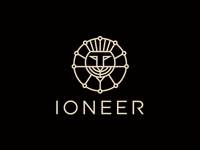 Ioneer branding business connection digital icon lion logo punjabi