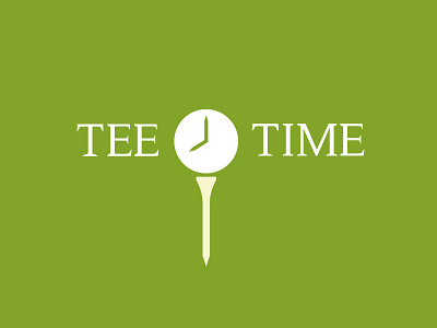 Tee Time blog branding clock golf icon lessons logo symbol tee time
