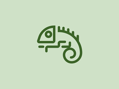 Chameleon Logo animal branding chameleon flexibility icon internet lizard logo mark symbol tech