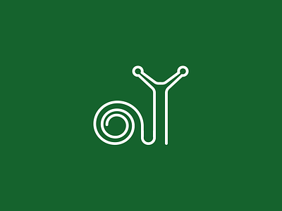 Snail Logotype continuous cracking garden identity logo logotype mark monogram snail symbol