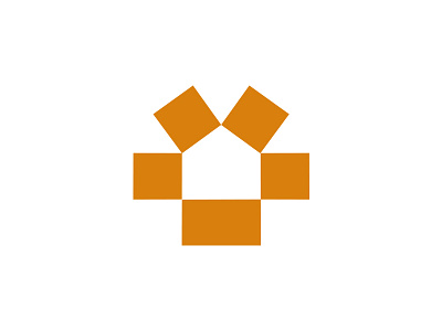 Moving Logo box branding home house icon logo moving negative space sun
