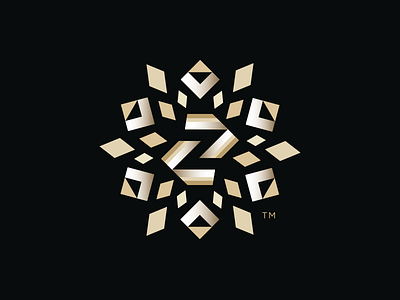 Zinnia flower growth investment logo negative
