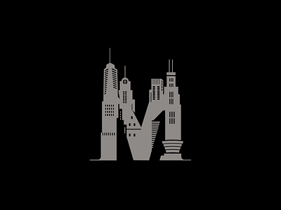 Metropolitan buildings empire state logo m nyc real estate skyline skyscraper