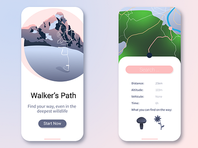 100 days 020 - Location Tracker 100days 100dayschallenge 100daysofui app design illustration map minimal ui