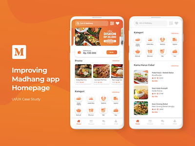 #CaseStudy - Improving Madhang App Homepage case study casestudy e commerce medium mobile app ui user experience user interface ux