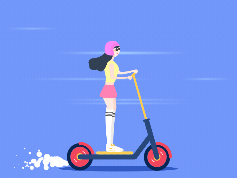 Scooter animation animation design